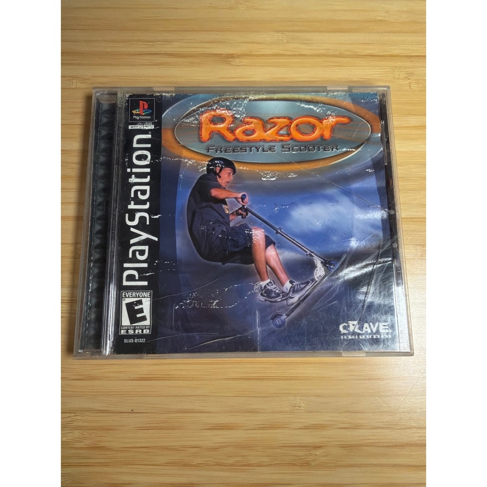PS1 Razor Freestyle Scooter CIB Water‎ Damage Untested PlayStation Game